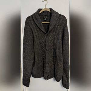 Jos A Bank Men's Color-flecked Gray Cardigan Shawl Collar XXL